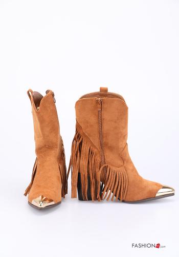 Bottines Suède avec fermeture éclair à franges - ph 3