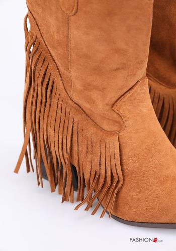 Bottines Suède avec fermeture éclair à franges - ph 4