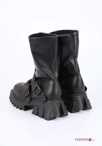 Bottines faux cuir avec fermeture éclair avec sangle - ph 2