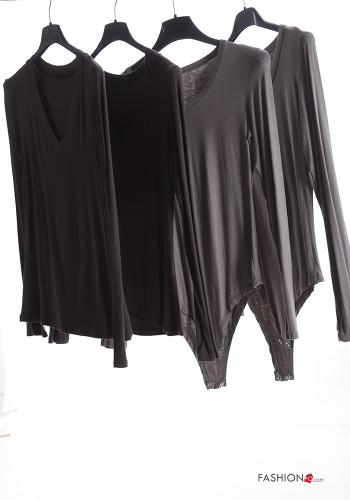 4-teiliges Set Lässiges Langarmshirt - ph 2