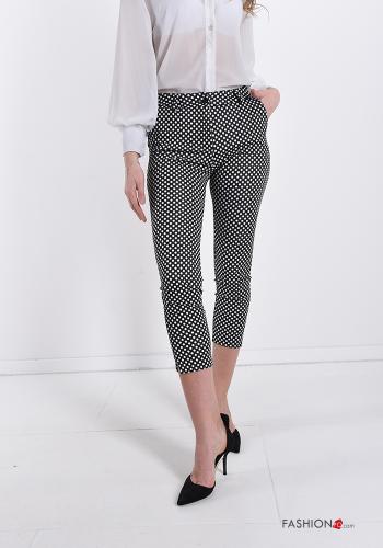 Chino  con tasche con zip Fantasia pois - ph 1