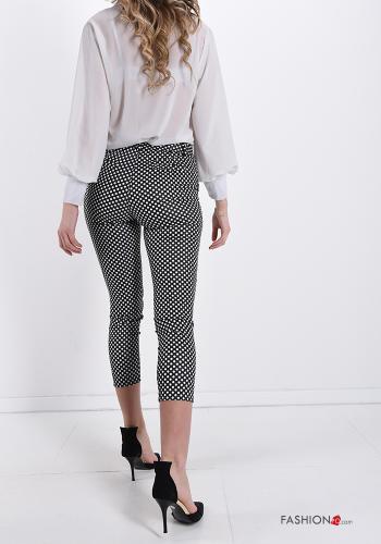 Chino  con tasche con zip Fantasia pois - ph 2