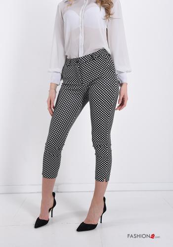 Chino  con tasche con zip Fantasia pois - ph 3