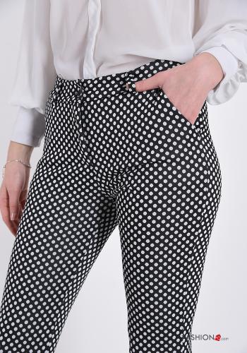 Chino  con tasche con zip Fantasia pois - ph 4