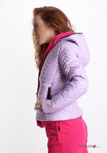 Piumino  con zip con tasche con cappuccio - ph 3