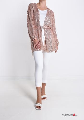 Veste  avec ceinture avec strass avec des paillettes - ph 5