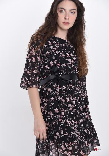 Dress  with ribbon Floral print - ph 1