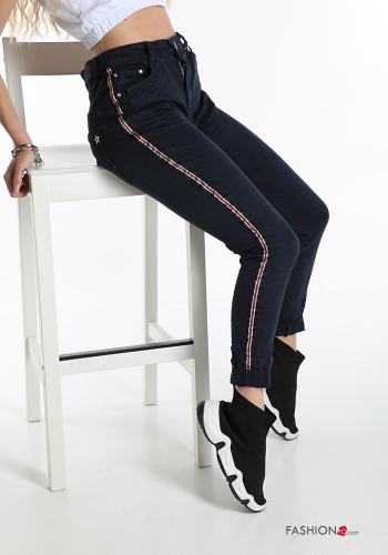 Trousers in Cotton  with pockets With Stripes - ph 3