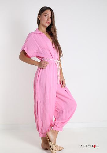 Jumpsuit with belt with pockets with buttons - ph 3