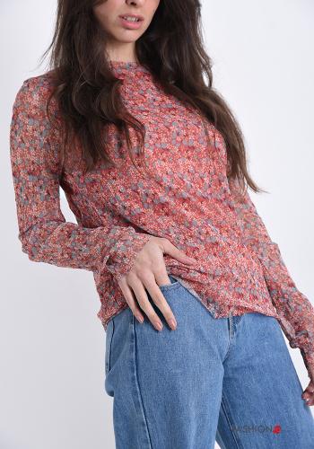 Blusa  tul Estampado floral - ph 1