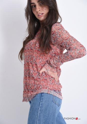 Blusa  tul Estampado floral - ph 3