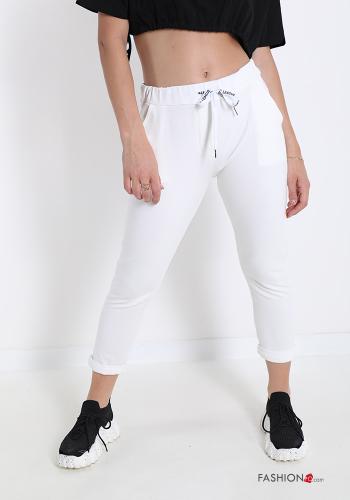 Pantalón deportivo de Algodón  con bolsillos con moño - ph 1