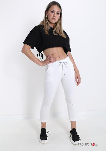 Pantalón deportivo de Algodón  con bolsillos con moño - ph 5