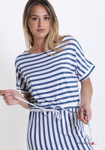 Dress  with bow With Stripes - ph 4