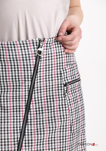 Vichy Mini skirt with zip - ph 4