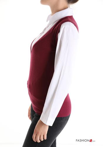 sleeveless Cashmere Blend Sweater with v-neck - ph 3