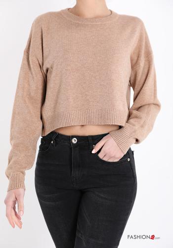 Maglione corto girocollo