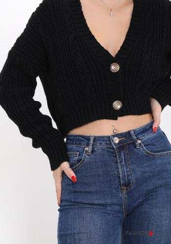 v-neck Mohair Cardigan with buttons - ph 4