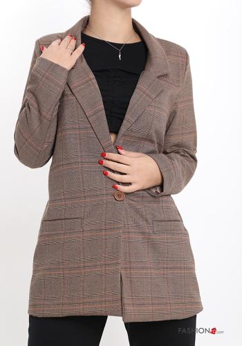 Tartan Blazer with buttons with pockets - ph 1