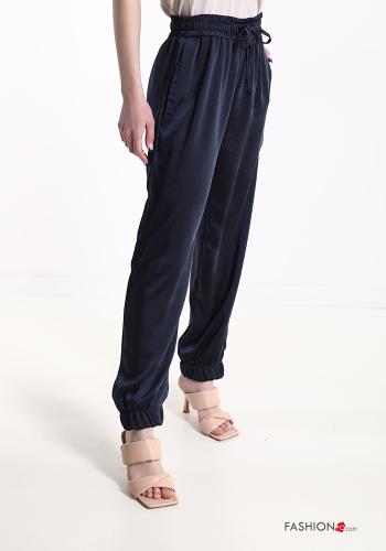 Satin Hose mit Taschen mit Schleife - ph 3