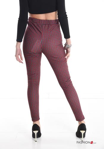 Vichy Muster Leggings mit Reißverschluss - ph 2