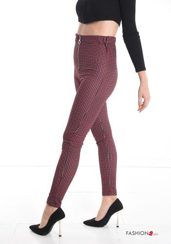 Vichy Muster Leggings mit Reißverschluss - ph 3