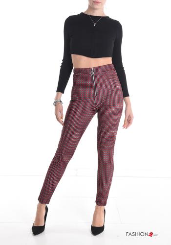 Vichy Muster Leggings mit Reißverschluss - ph 5