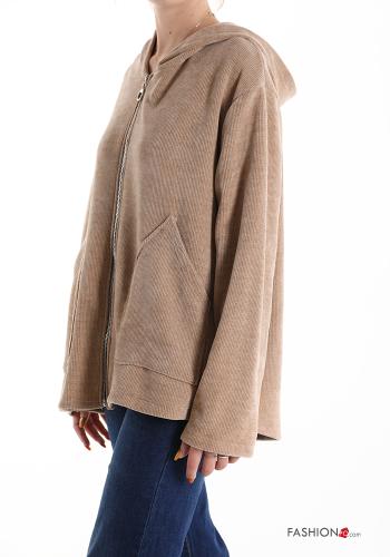 Felpa con zip con tasche con cappuccio - ph 3