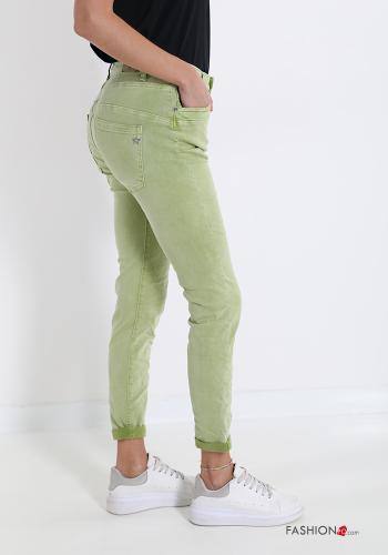 Jeans in Cotone  con tasche con bottoni con zip - ph 3