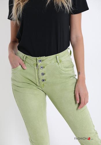 Jeans in Cotone  con tasche con bottoni con zip - ph 4