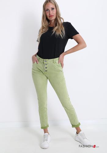 Jeans in Cotone  con tasche con bottoni con zip - ph 5