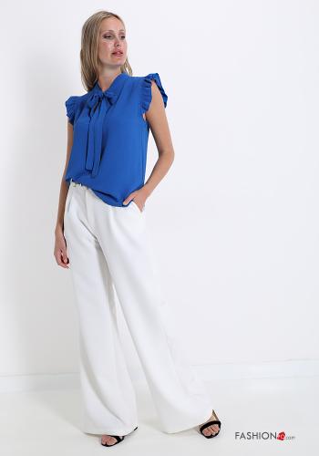 Blusa  con fiocco con balze scollo a V - ph 5