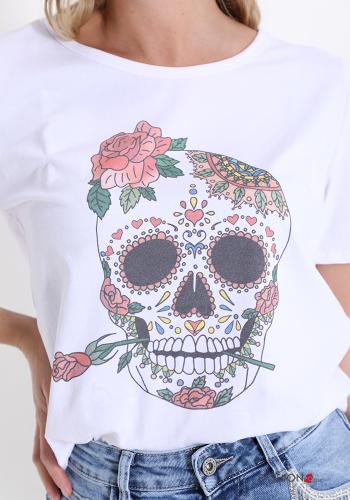 T-shirt in Cotone Fantasia stampata - ph 4