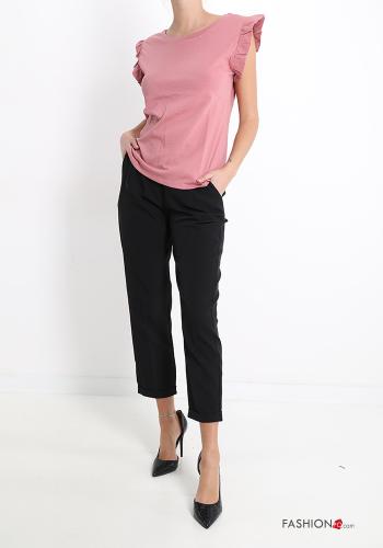 12-piece pack ruffle sleeve Cotton T-shirt - ph 5