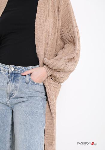 puff sleeve Cardigan with pockets - ph 4