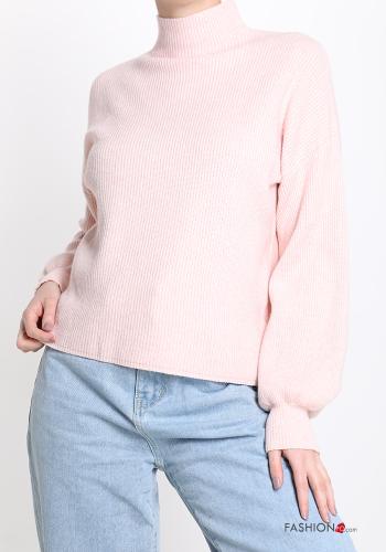 Pull Côtelé à col roulé