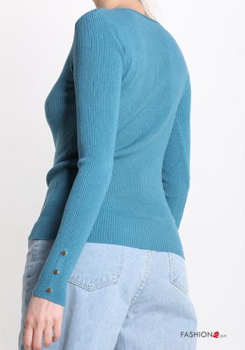 Maglione costine con bottoni - ph 2