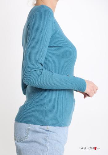 Maglione costine con bottoni - ph 3