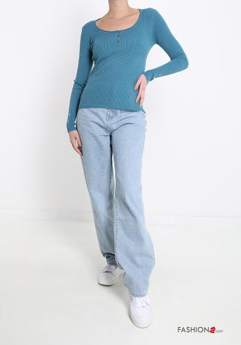 Maglione costine con bottoni - ph 5