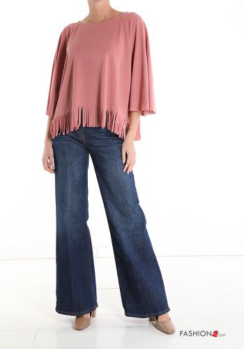 Blouse with fringe 3/4 sleeve - ph 5