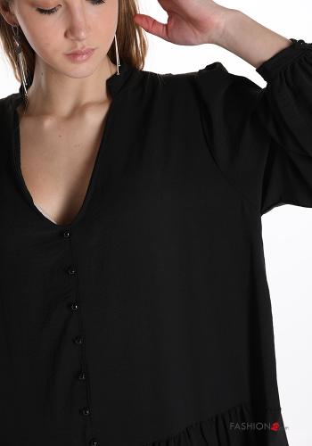Dress  with flounces with buttons v-neck - ph 4