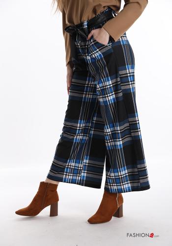 Tartan Trousers with pockets with ribbon - ph 3