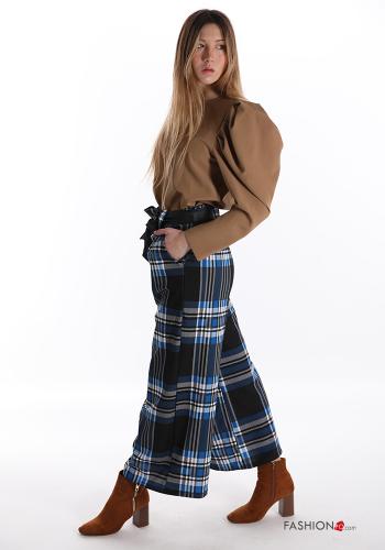 Tartan Trousers with pockets with ribbon - ph 5