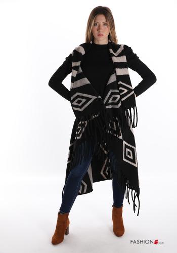 Waistcoat  with fringes Geometric Pattern - ph 1