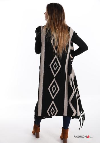 Waistcoat  with fringes Geometric Pattern - ph 2