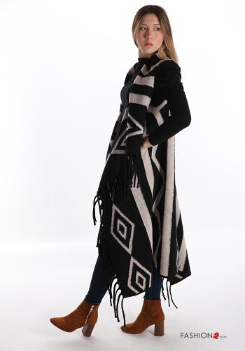 Waistcoat  with fringes Geometric Pattern - ph 3