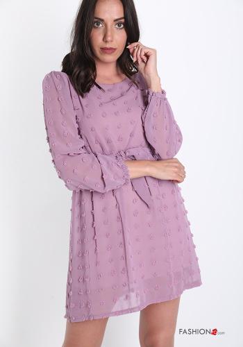 Vestido  con cinturón Estampado de lunares - ph 1