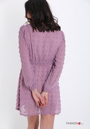 Vestido  con cinturón Estampado de lunares - ph 2