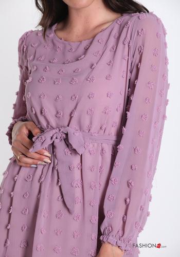 Vestido  con cinturón Estampado de lunares - ph 4