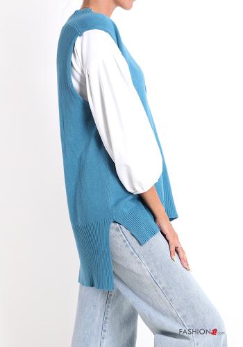 ärmellos Strickpullover mit V-Ausschnitt - ph 3